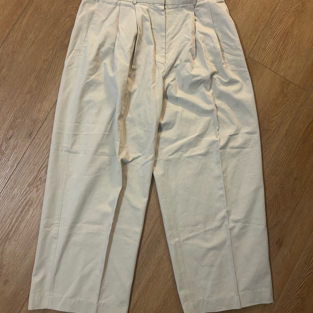 COS Cream Wide Leg Pants